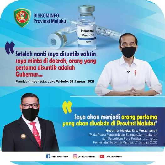 Gubernur Maluku Vaksin COVID-19